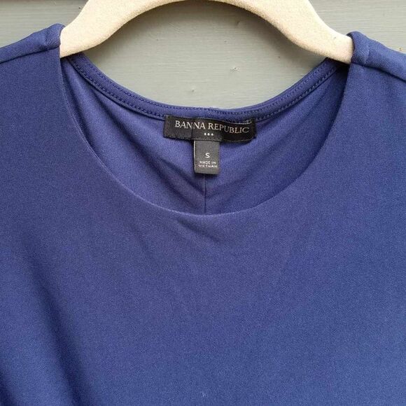 Banana Republic Factory Blue Knit Bodycon Below the Knee Dress Size Small - Picture 4 of 11